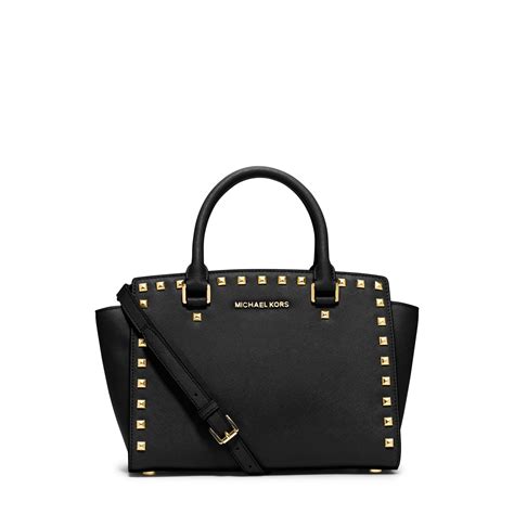 michael kors selma satchel medium|michael kors selma studded.